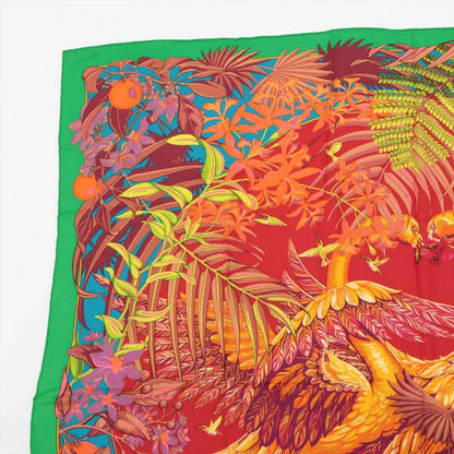 Hermes Tagged Carre Jian 140 Cashmere Flamingo Party Casisil Scarf — view 2