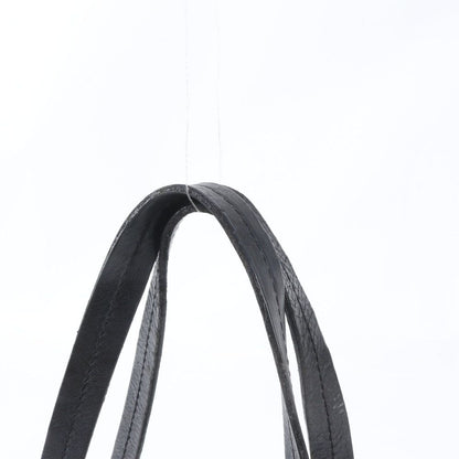Prada Tessuto Nylon Triangle Logo Leather Tote Bag Shoulder Black — view 2