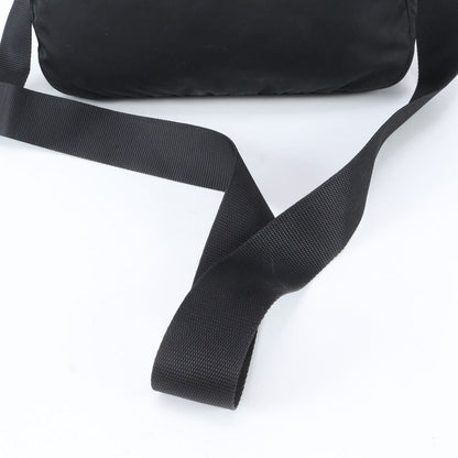 Prada Tessuto Nylon Triangle Logo Leather Shoulder Bag Crossbody Messenger — view 2