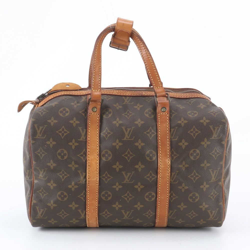 Louis Vuitton Monogram Sac Souple 35 Leather Boston Bag Tote Carry