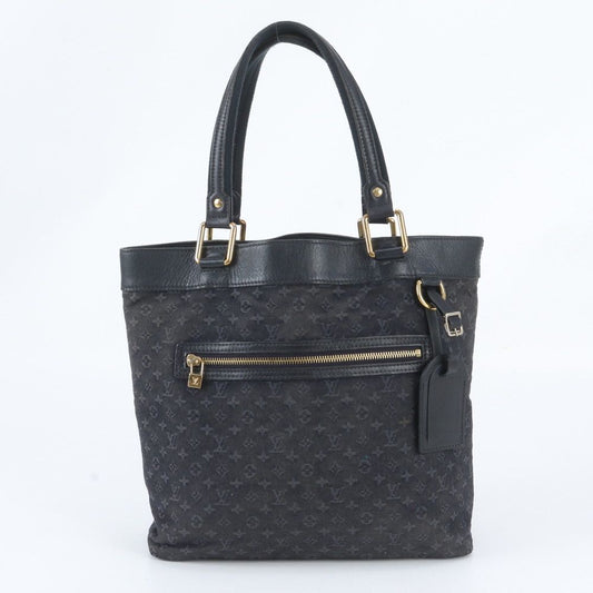 Louis Vuitton Monogram Mini Lucille GM Blue Leather Tote Bag Shoulder