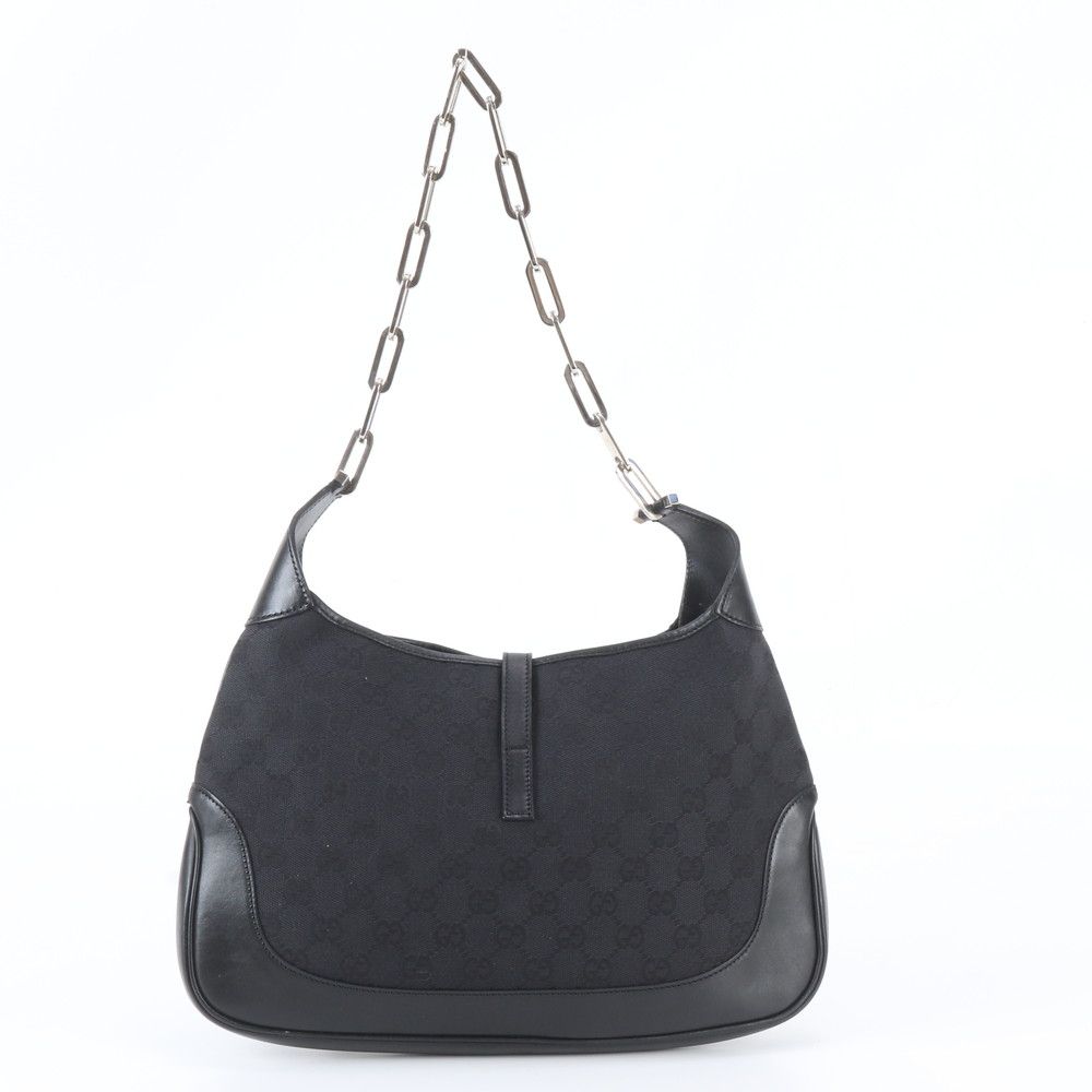 Gucci GG Canvas Jackie 001 Leather Chain Shoulder Bag Tote — view 3