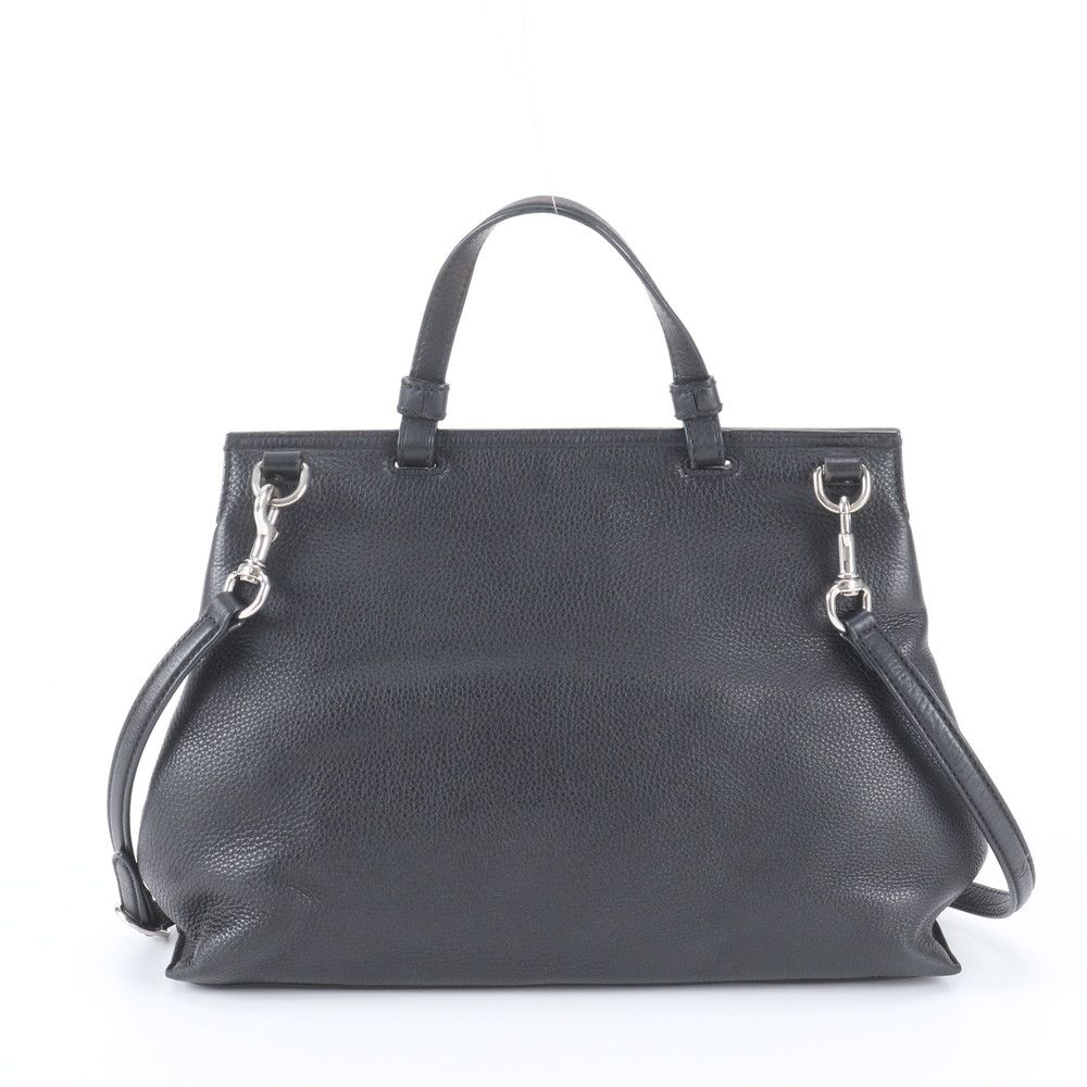 Gucci Bamboo Daily Leather 2-Way Shoulder Bag Crossbody Tote Black — view 4