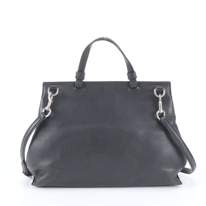 Gucci Bamboo Daily Leather 2-Way Shoulder Bag Crossbody Tote Black — view 4