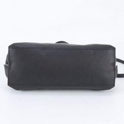 Gucci Bamboo Daily Leather 2-Way Shoulder Bag Crossbody Tote Black — view 7