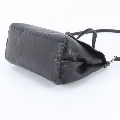 Gucci Bamboo Daily Leather 2-Way Shoulder Bag Crossbody Tote Black — view 5