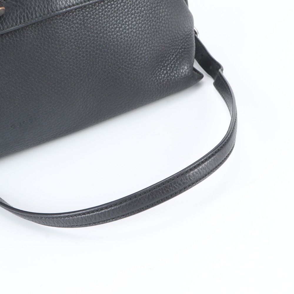 Gucci Bamboo Daily Leather 2-Way Shoulder Bag Crossbody Tote Black — view 3