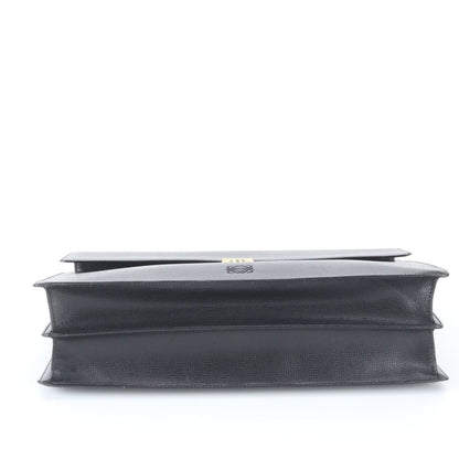 Loewe Anagram Leather Business Document Briefcase Black — view 5