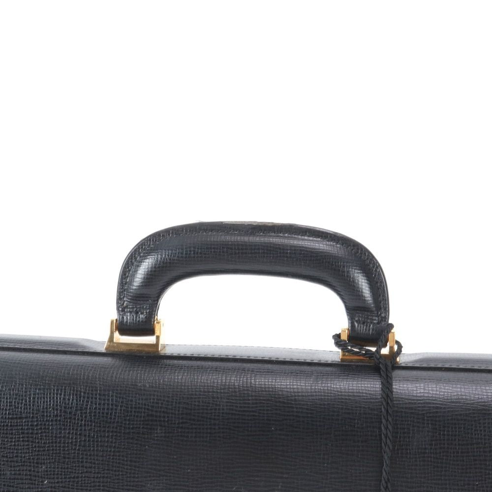 Loewe Anagram Leather Business Document Briefcase Black — view 2