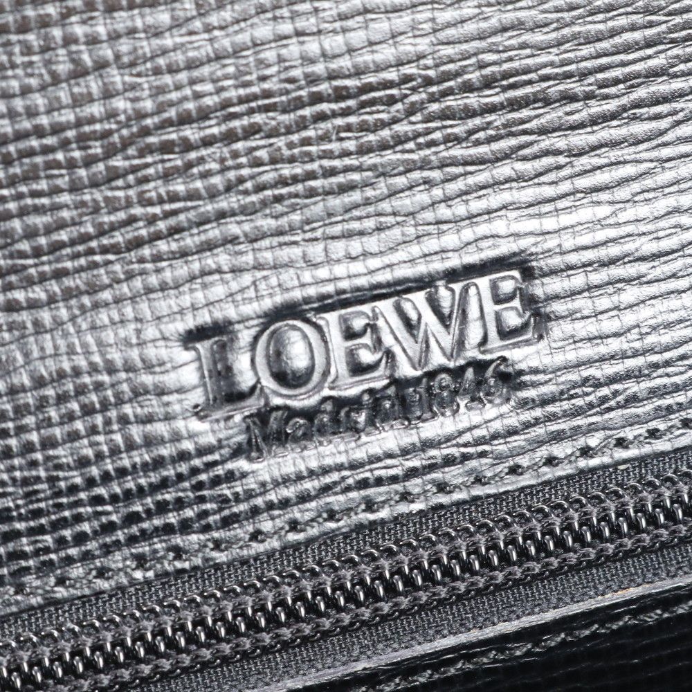 Loewe Anagram Leather Business Document Briefcase Black — view 8