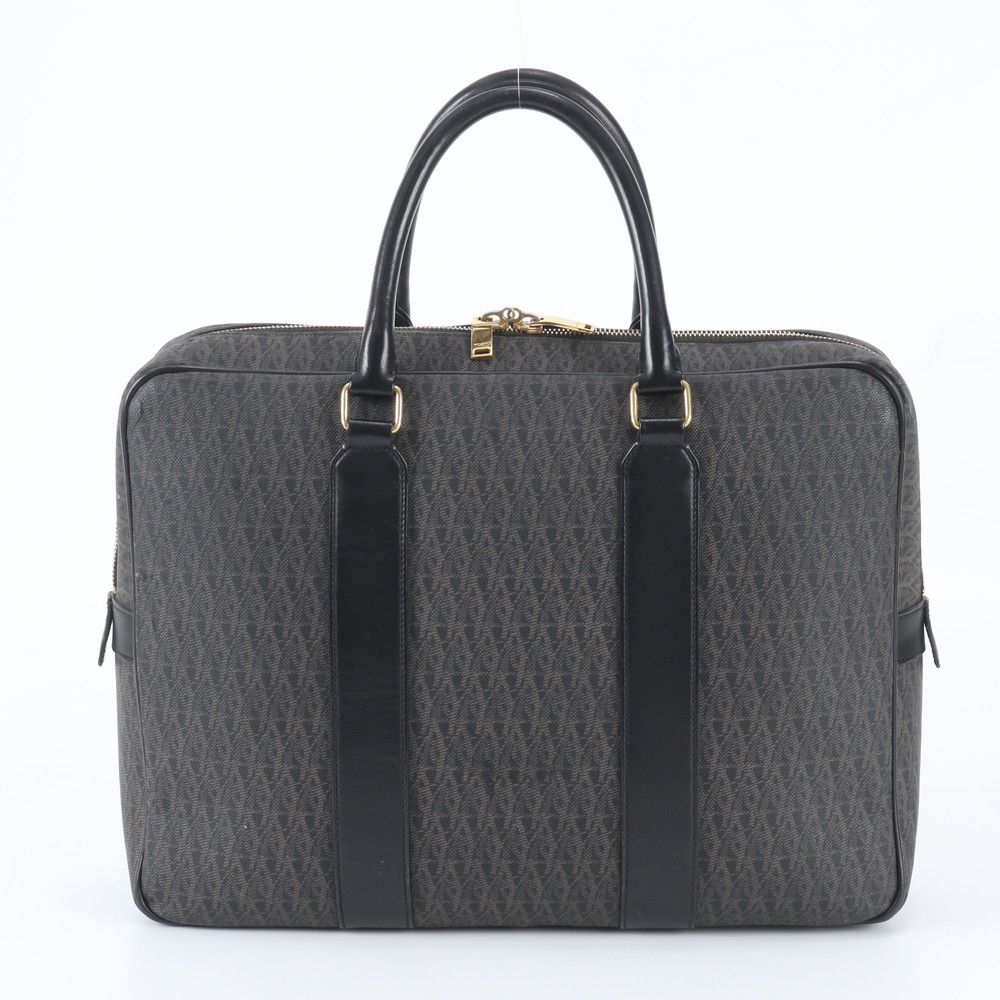 Saint Laurent Paris YSL Monogram All Over Pattern Leather Business Document — view 3