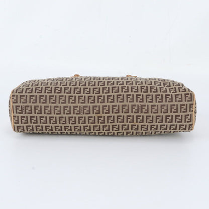 Fendi FF Zucchino Leather Canvas Handbag Tote — view 6