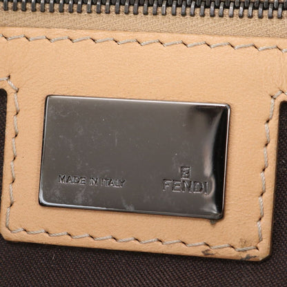 Fendi FF Zucchino Leather Canvas Handbag Tote — view 8