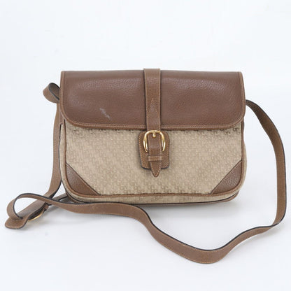 Gucci Vintage GG Pattern 001 113 Leather Shoulder Bag Crossbody Brown