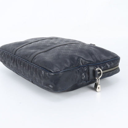 Gucci GG Supreme Leather Business Document Briefcase Tote Bag Navy — view 4