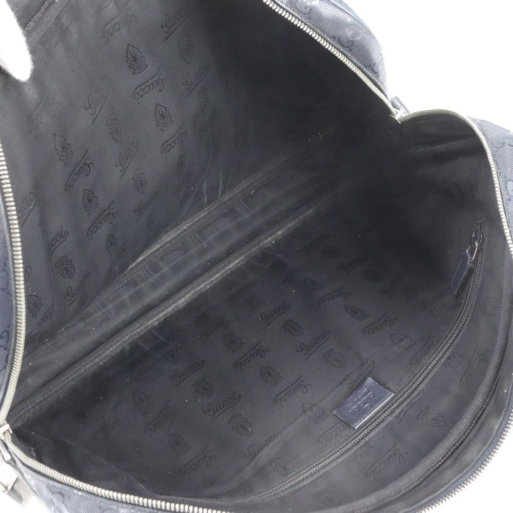 Gucci GG Supreme Leather Business Document Briefcase Tote Bag Navy — view 7