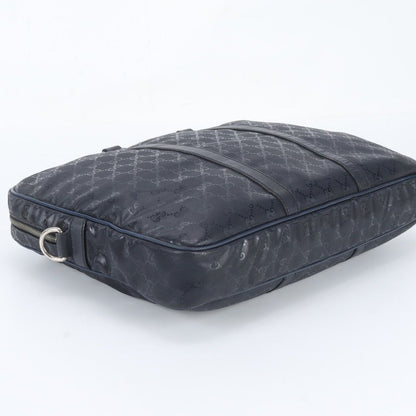 Gucci GG Supreme Leather Business Document Briefcase Tote Bag Navy — view 6