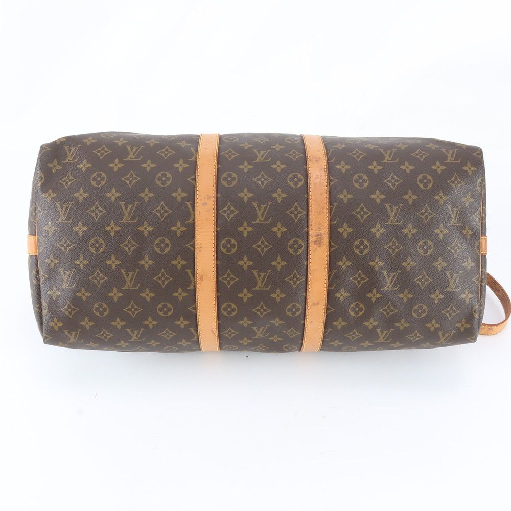 Louis Vuitton Monogram Keepall Bandouliere 55 Leather 2-Way Boston Bag Crossbody — view 5
