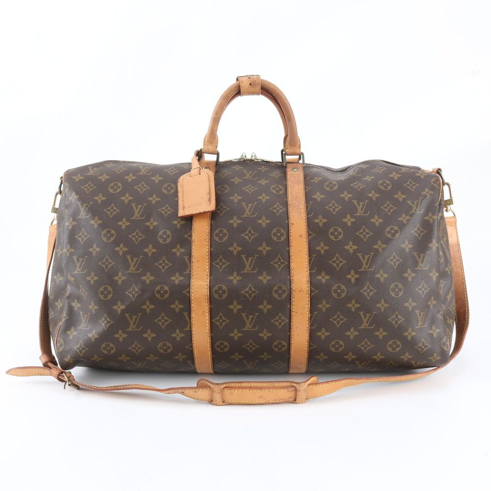 Louis Vuitton Monogram Keepall Bandouliere 55 Leather 2-Way Boston Bag Crossbody