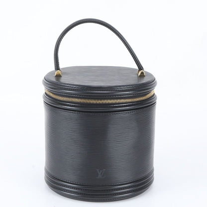 Louis Vuitton Epi Cannes Leather Handbag Vanity Tote Black