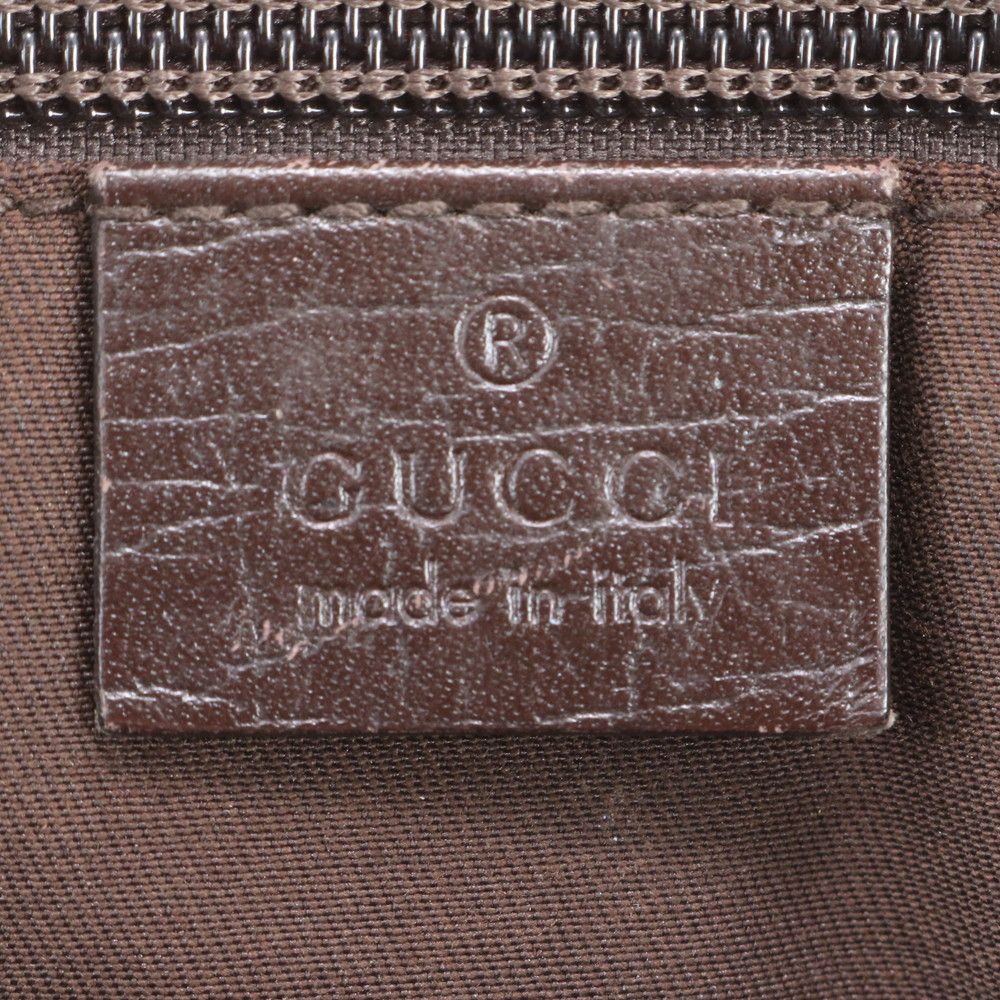 Gucci GG Supreme Leather Tote Bag Shoulder Hand Brown — view 8
