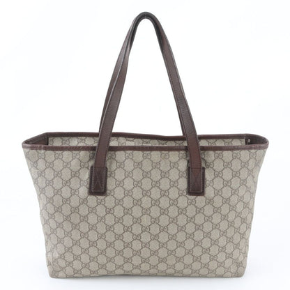 Gucci GG Supreme Leather Tote Bag Shoulder Hand Brown — view 3