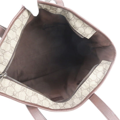 Gucci GG Supreme Leather Tote Bag Shoulder Hand Brown — view 7