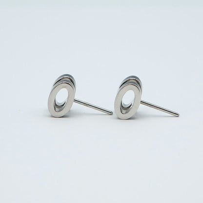 Hermes Earrings Pop H Mini Logo Rocabar Pair Black Silver — view 6