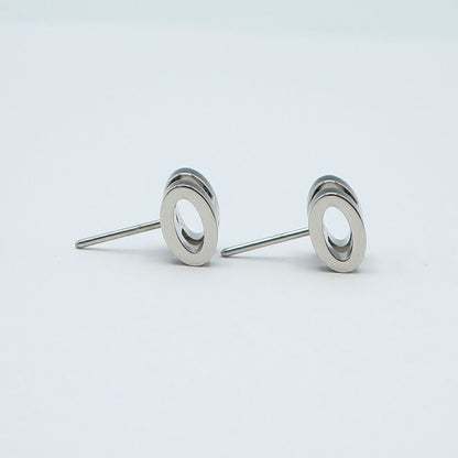 Hermes Earrings Pop H Mini Logo Rocabar Pair Black Silver — view 5