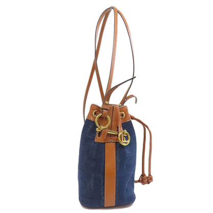 Fendi Mon Tresor Mini Drawstring Shoulder Bag Denim — view 3