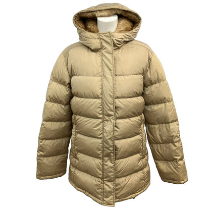 Prada Sport Down Coat S Beige Hood Removable 38