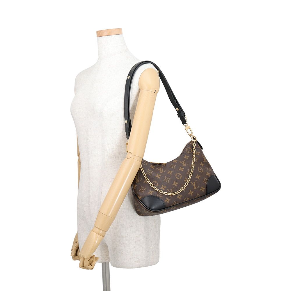 Louis Vuitton Shoulder Bag Monogram Boulogne PM Black — view 5