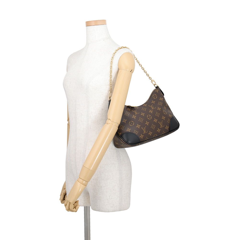 Louis Vuitton Shoulder Bag Monogram Boulogne PM Black — view 4