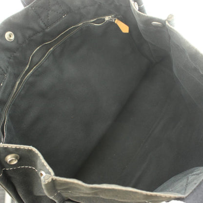 Hermes Deauville MM Canvas Tote Bag Hand Cotton Stitching Black SS — view 6