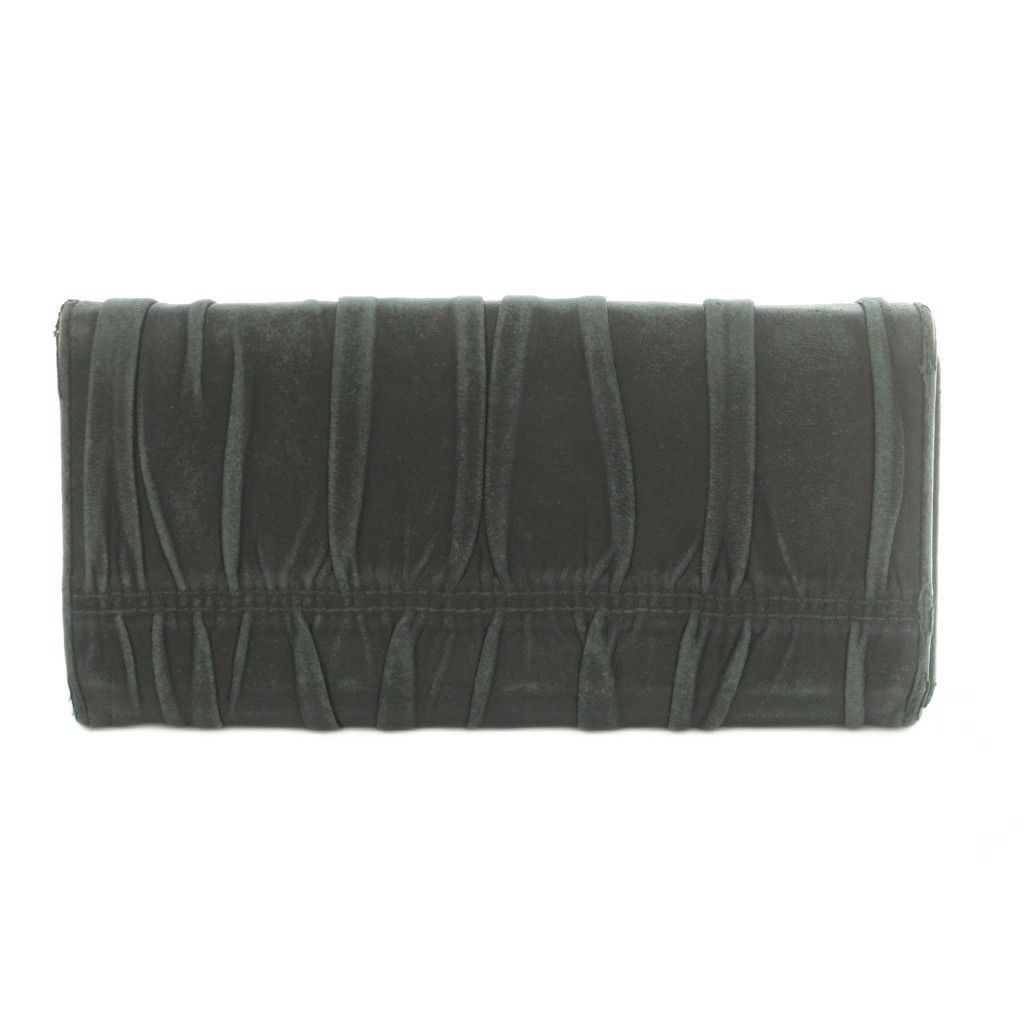 Prada Wallet Bifold Coin Purse Nappa Leather Gathered Black — view 2