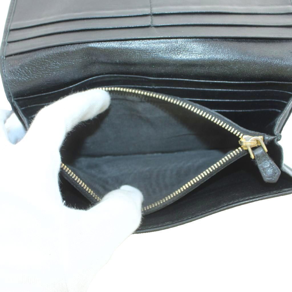 Prada Wallet Bifold Coin Purse Nappa Leather Gathered Black — view 7