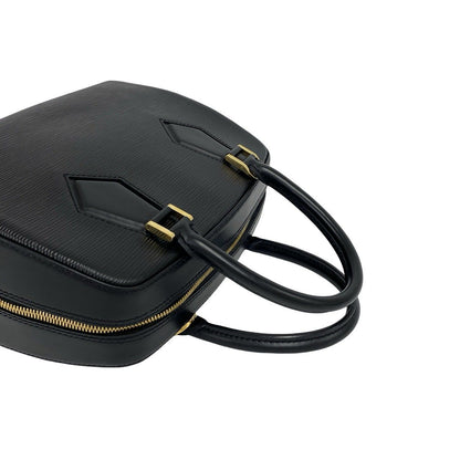 Louis Vuitton Blanc Log Epi Leather Mini Boston Bag Noir Black — view 4