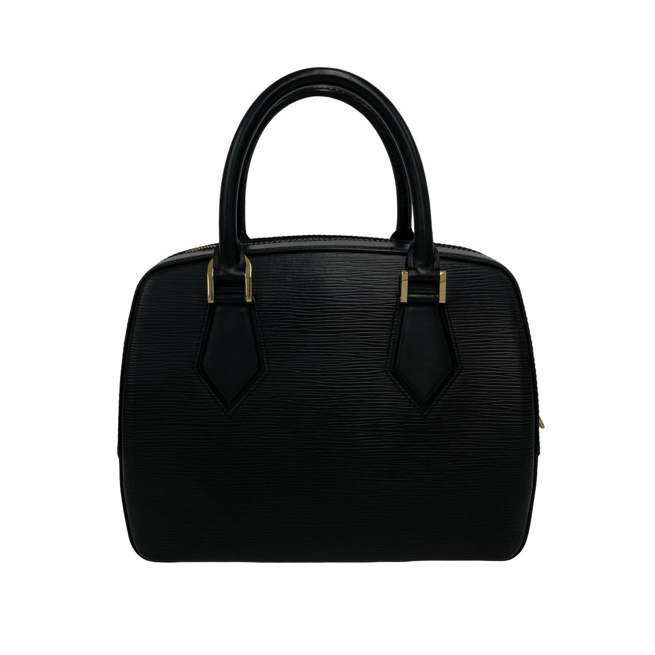 Louis Vuitton Blanc Log Epi Leather Mini Boston Bag Noir Black — view 3