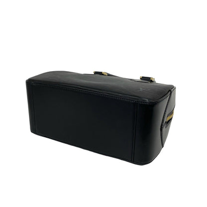 Louis Vuitton Blanc Log Epi Leather Mini Boston Bag Noir Black — view 8