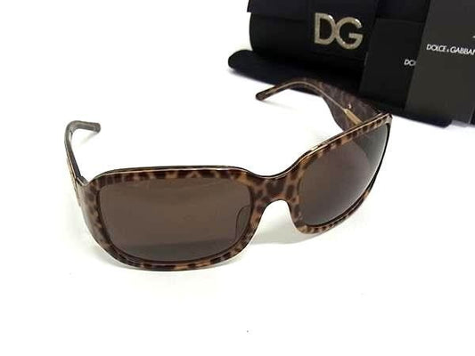 Dolce & Gabbana Sunglasses Brown Acetate Leopard Print Gold Eyewear
