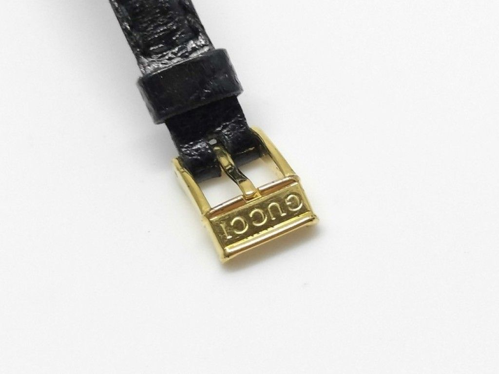 Gucci Watch Silver Gold Black Stainless Steel Leather — view 6