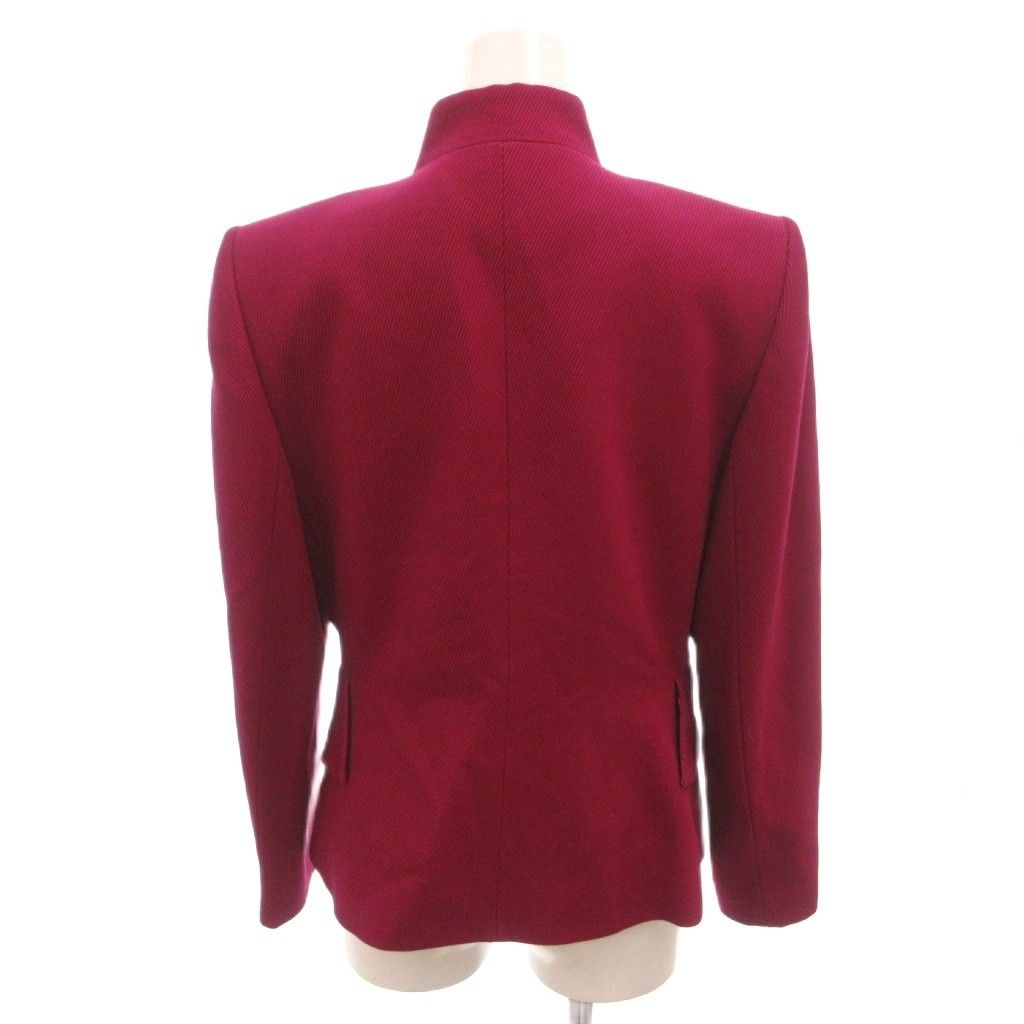 Saint Laurent Stand Collar Jacket Single Wool Purple 36 — view 2