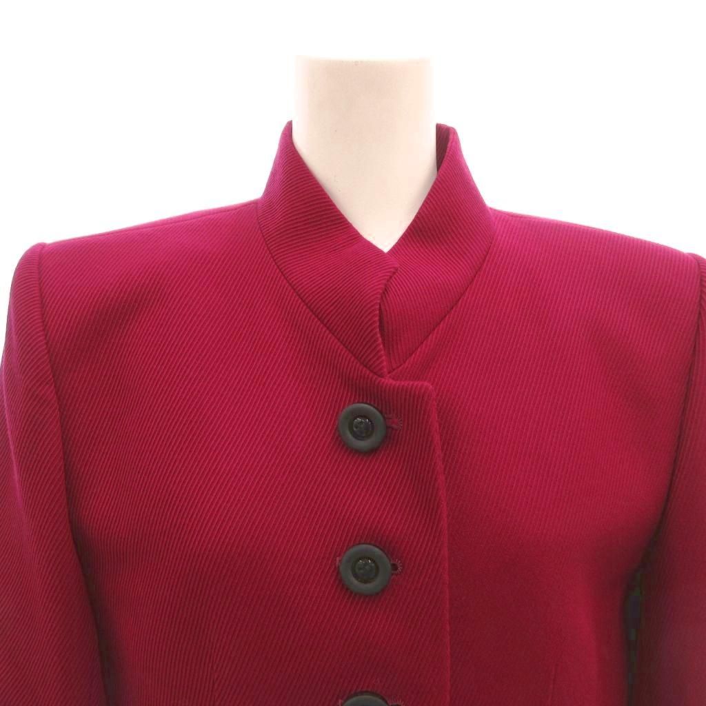 Saint Laurent Stand Collar Jacket Single Wool Purple 36 — view 4
