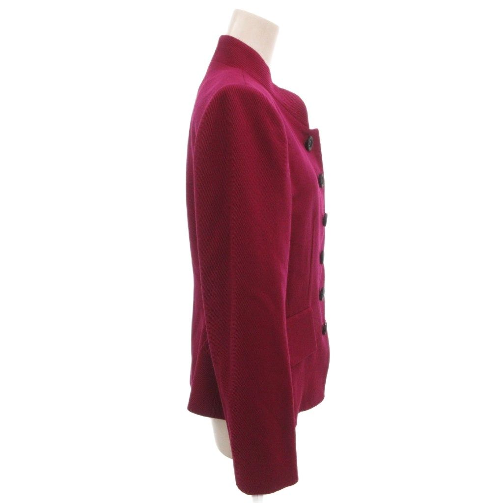 Saint Laurent Stand Collar Jacket Single Wool Purple 36 — view 3