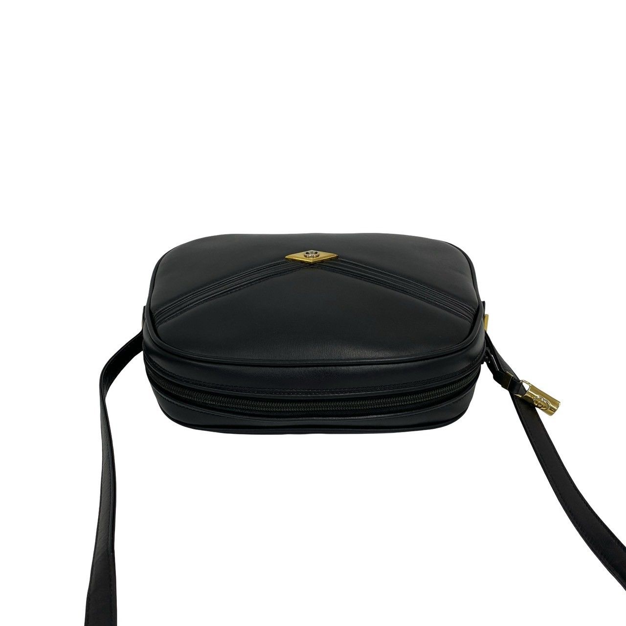 Gucci Vintage GG Logo Leather Mini Shoulder Bag Pochette Black — view 4