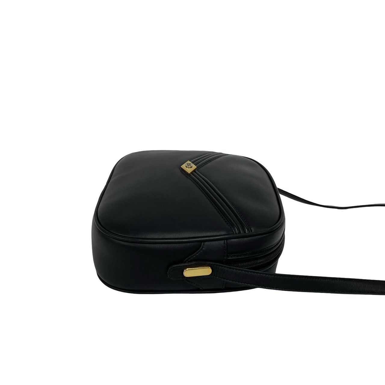 Gucci Vintage GG Logo Leather Mini Shoulder Bag Pochette Black — view 6