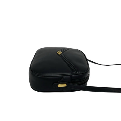Gucci Vintage GG Logo Leather Mini Shoulder Bag Pochette Black — view 6