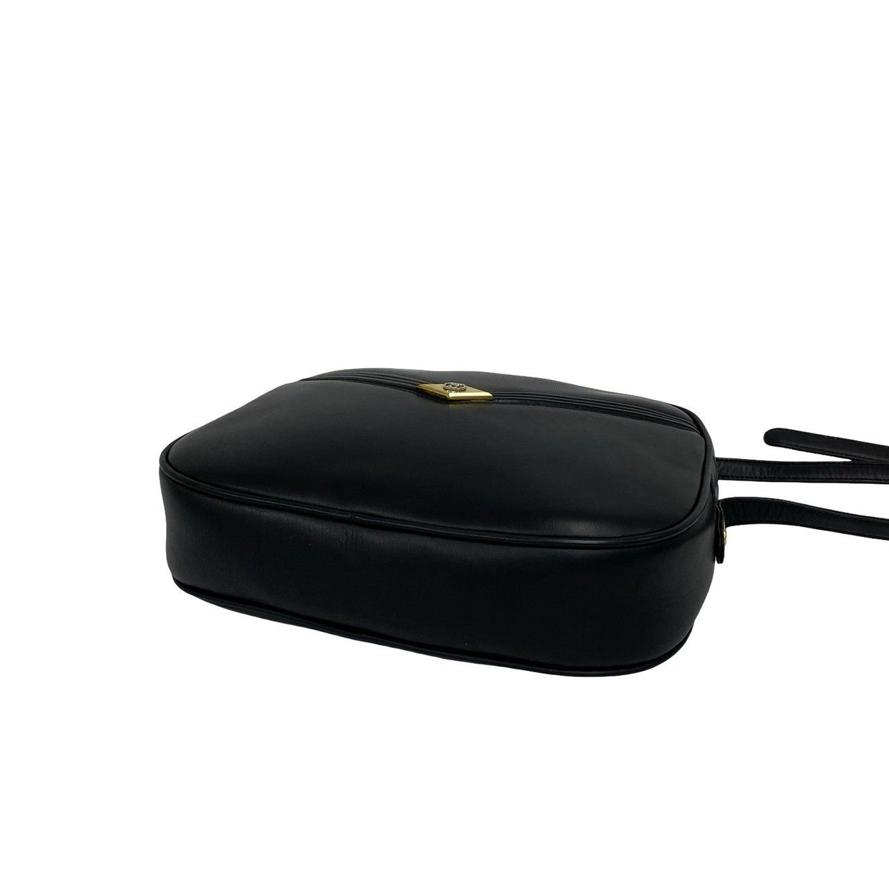 Gucci Vintage GG Logo Leather Mini Shoulder Bag Pochette Black — view 8