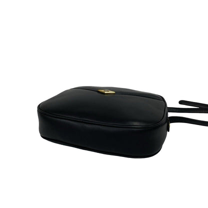 Gucci Vintage GG Logo Leather Mini Shoulder Bag Pochette Black — view 8