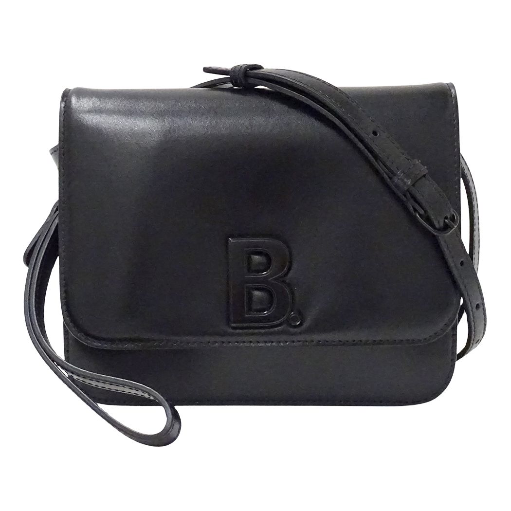 Balenciaga Shoulder Bag Clutch 2-Way Leather Black Small